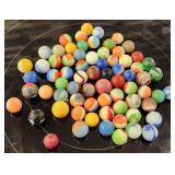 Group of Vintage Swirl & Agate Marbles