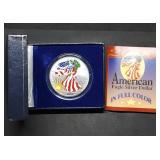 2000 1oz Silver Eagle in Full Color with Case
