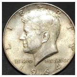 1964 Kennedy 90% Silver Half Dollar