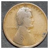 1909 Lincoln Wheat Cent, First Year Coin
