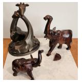 Giraffe & Elephant Safari Theme Deco Figures