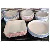 Corningware Casserole Dishes in Custom Cozies