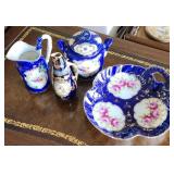 Blue & Gold Porcelain, Limoges Miniature Pitcher