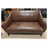 Brown Caramel Leather 60' Love Seat