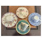 4 Lovely Antique Demitasse Cup & Saucer Sets