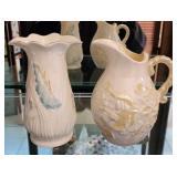 Belleek Pottery Harebell & Ivy Yellow Pitchers
