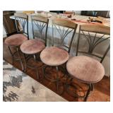 Set of 4 Swivel Bar Stool Chairs Hillsdale