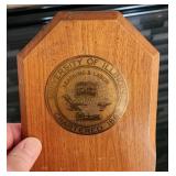 University of Illinois Plaque Bookend