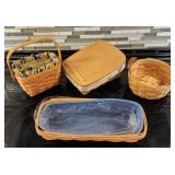 Group of 4 Nice Clean Longaberger Baskets