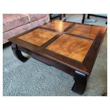 Century Furniture Ming Lacquered Burl Coffee Table