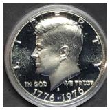 1976 Bicentennial Proof Silver Half Dollar in Caps