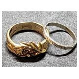Pair of 14K Gold Estate Rings 6.5 Grams