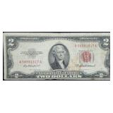 1953 A $2 Red Seal Legal Tender Bank Note
