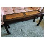 Century Furniture Ming Burl / Lacquer Console Tabl