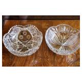 Two 8' Brilliant Cut Glass Bowls