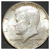 1964 Kennedy 90% Silver Half Dollar BU
