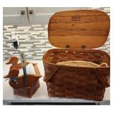 Mid-Century Picnic Basket, Wov-n-Wood by Jerywil