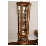 3 Panel Lighted Curio Cabinet by Pulaski