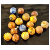15+ Tiny Antique Clay Marbles