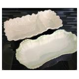 California Pottery Cabbage Leaf Serving Dish
