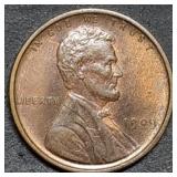 1909 VDB Lincoln Wheat Cent BU 1st Year