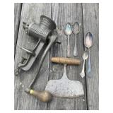 Food Grinder, Souvenir Spoons