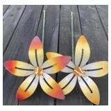 3 - Decorative Metal Flowers