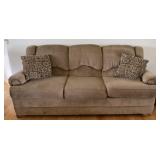 3 Cushion Sofa with Throw Pillows