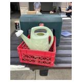 Garden Bench and Watering Can