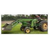 John Deere 4020 Diesel Tractor & Loader