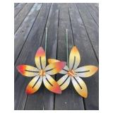 3 - Decorative Metal Flowers