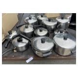 Large Lot Stainless Revereware Cookware
