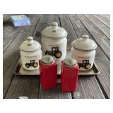 John Deere Canister Set, Salt n Pepper