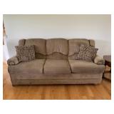 3 Cushion Sofa with Throw Pillows