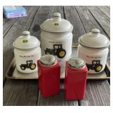 John Deere Canister Set, Salt n Pepper