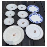 Flow Blue & Ironstone Tea Leaf Plates