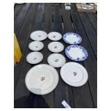 Flow Blue & Ironstone Tea Leaf Plates