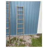 8' Wood Straight Ladder