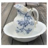 Wash Bowl and Pitcher