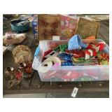 Tote of Seasonal Decorations