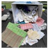 Large Lot of Linens, Rag Rugs