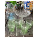 Green Depression Juice Glasses & More