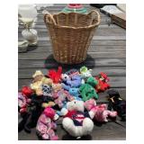 Basket Full of Beanie Babies