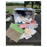 Large Lot of Linens, Rag Rugs
