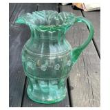 Green Enameled Pitcher