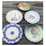 Flow Blue and Hand Painted Plates