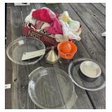 Dish Towels, Juicer, Pie Pans