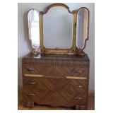 3 Drawer Waterfall Lowboy Dresser