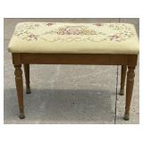 Needle Point Piano Bench