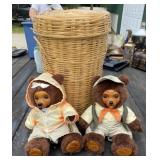 Raikes Bears Wood Face & Feet